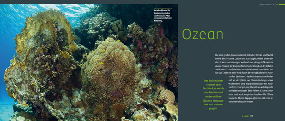 Einführende Doppelseite zum Thema Ozean aus dem Buch "Naturwunder Erde"