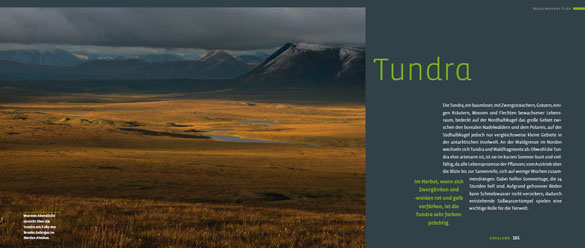 Einführende Doppelseite zum Thema Tundra aus dem Buch "Naturwunder Erde"