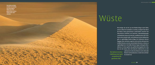 Einführende Doppelseite zum Thema Wüste aus dem Buch "Naturwunder Erde"